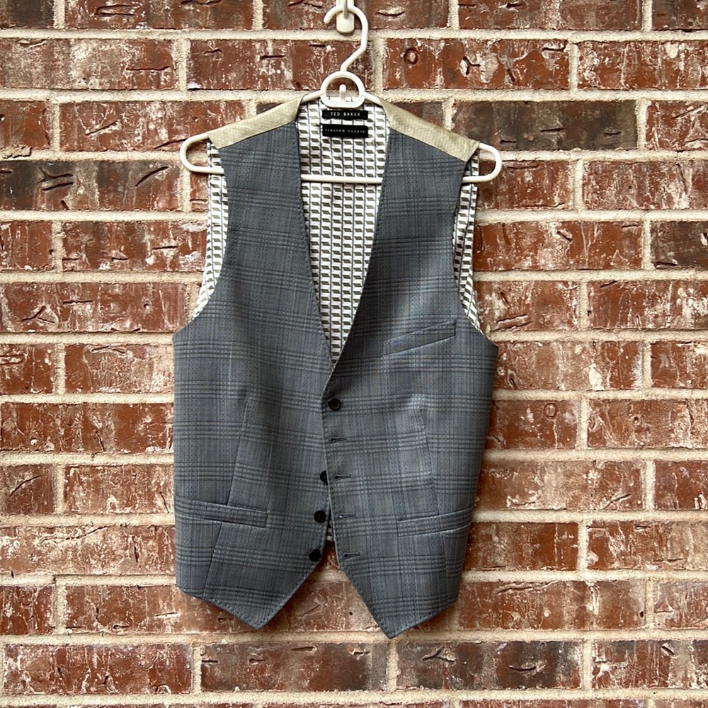 Ted Baker gray and blue vest. Like brand new.